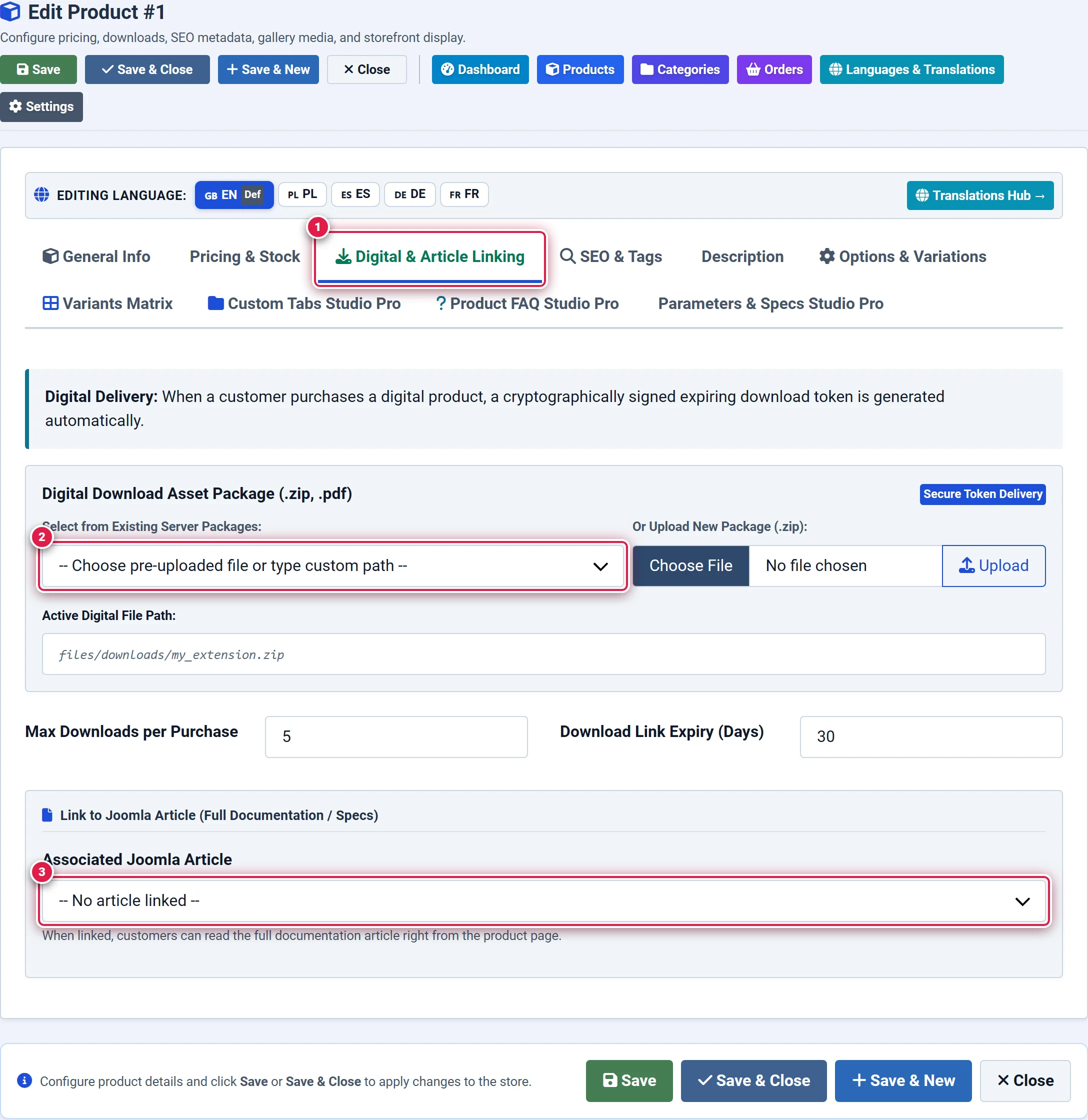 Documentation screenshot