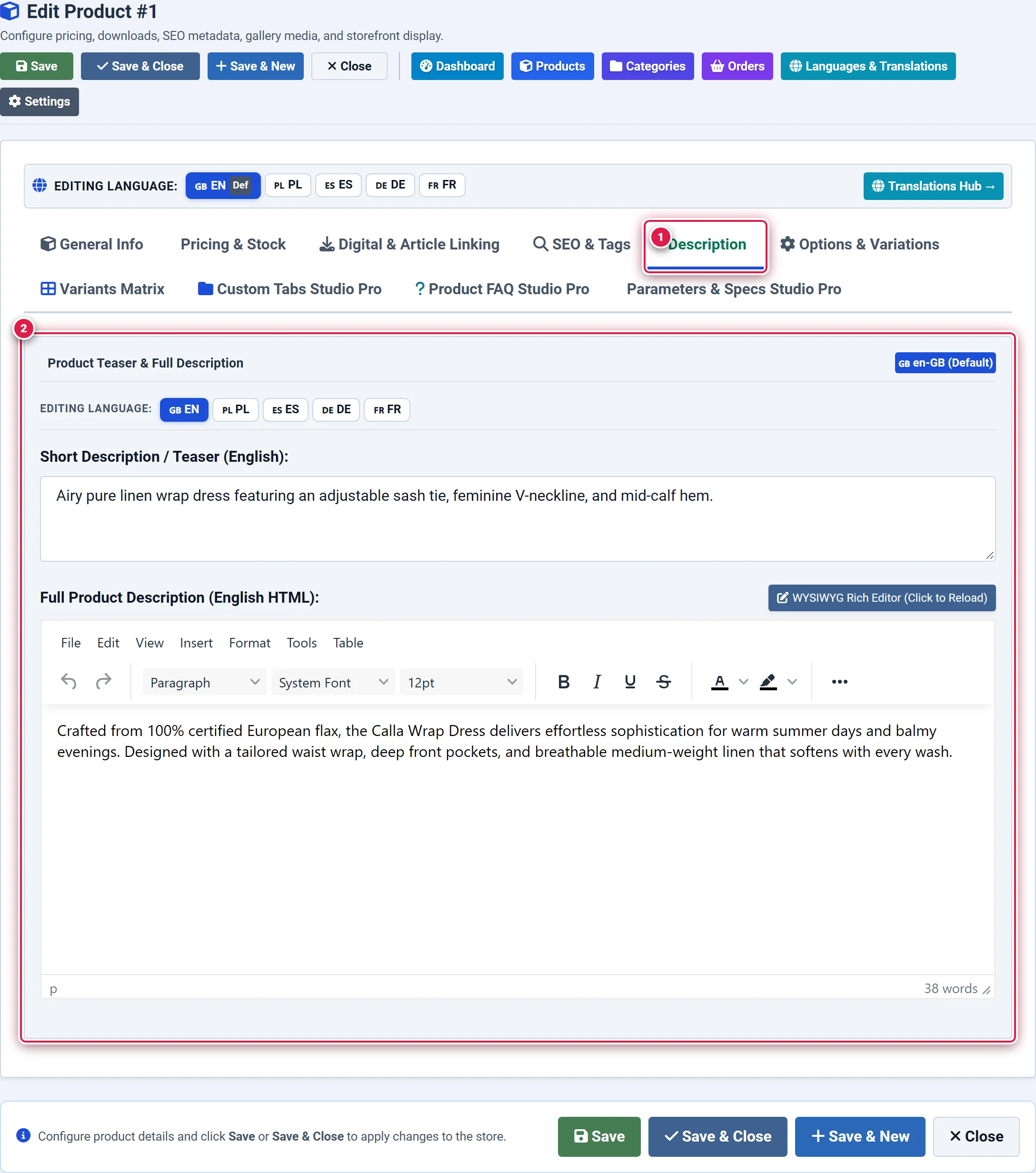 Documentation screenshot