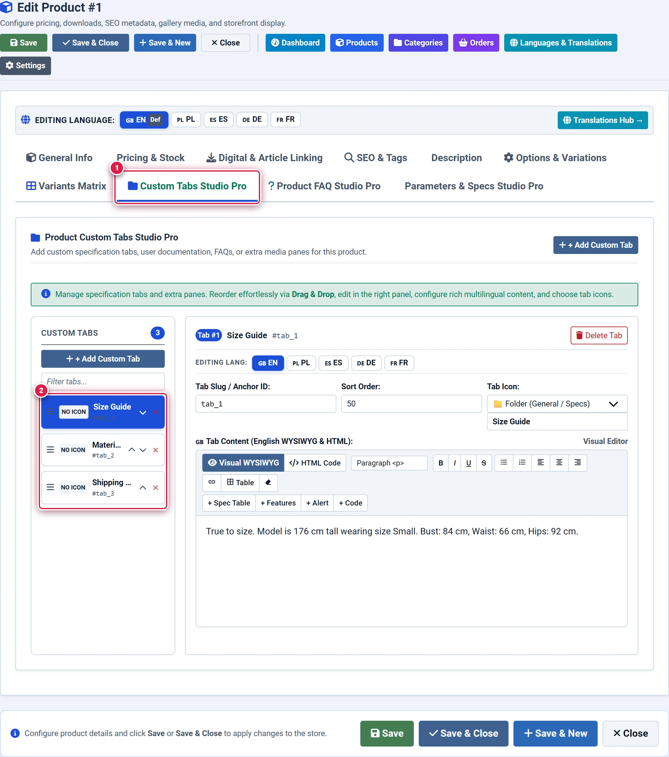 Documentation screenshot